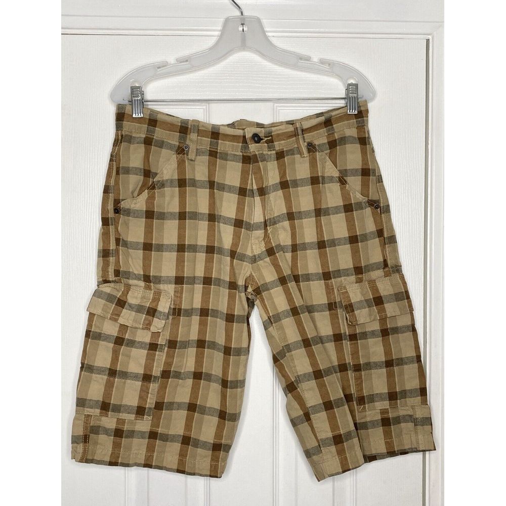 Levis Mens Multi Pocket 12.5" Cargo Shorts Brown Tan Size 31- Read‎